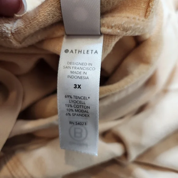 Athleta Buttery Beige Boardwalk High Hip Hoodie Size 3X - Picture 6 of 8